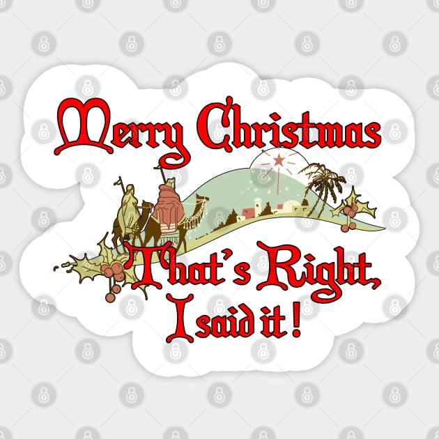 Merry Christmas Tee Sticker by Joaddo